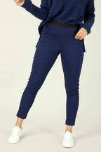 Navy Diamond Bengaline Cuffed Jogger - SALE