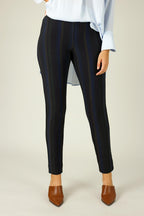 Dark Stripe Ponte Relaxed Slim Jean - FINAL SALE