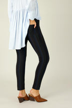 Dark Stripe Ponte Relaxed Slim Jean - FINAL SALE