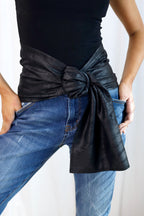 Black Leatherette Belt - FINAL SALE