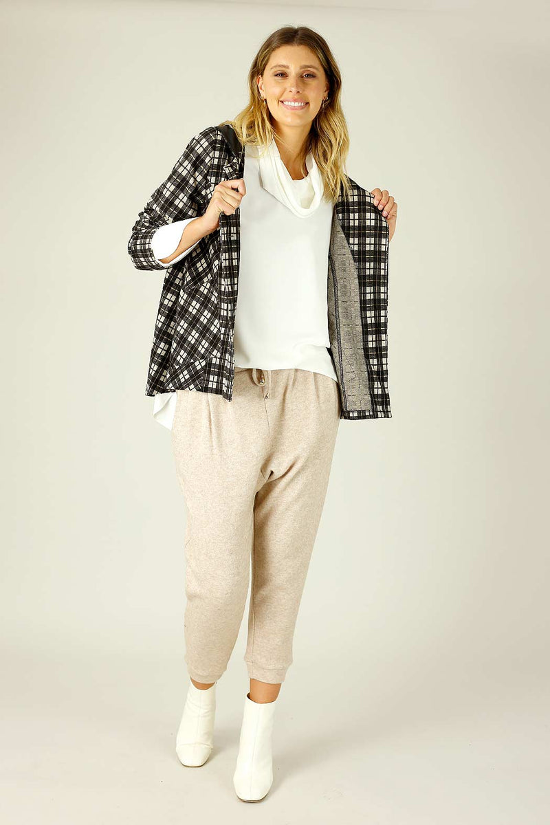 White Soft Touch Drape Blouse