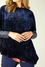 Navy Velour Tie Dye Top - FINAL SALE