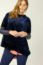 Navy Velour Tie Dye Top - FINAL SALE