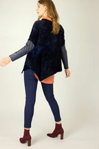 Navy Velour Tie Dye Top - FINAL SALE