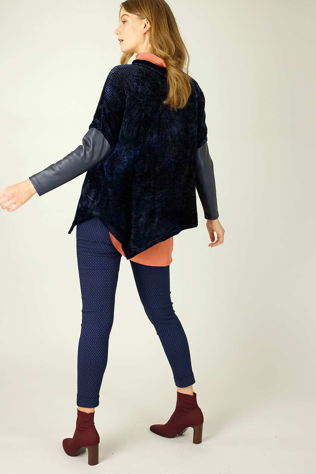 Navy Velour Tie Dye Top - FINAL SALE