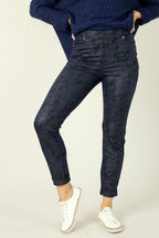 Ink Leatherette Pull On Jean - SALE
