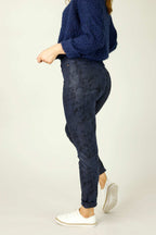 Ink Leatherette Pull On Jean - SALE