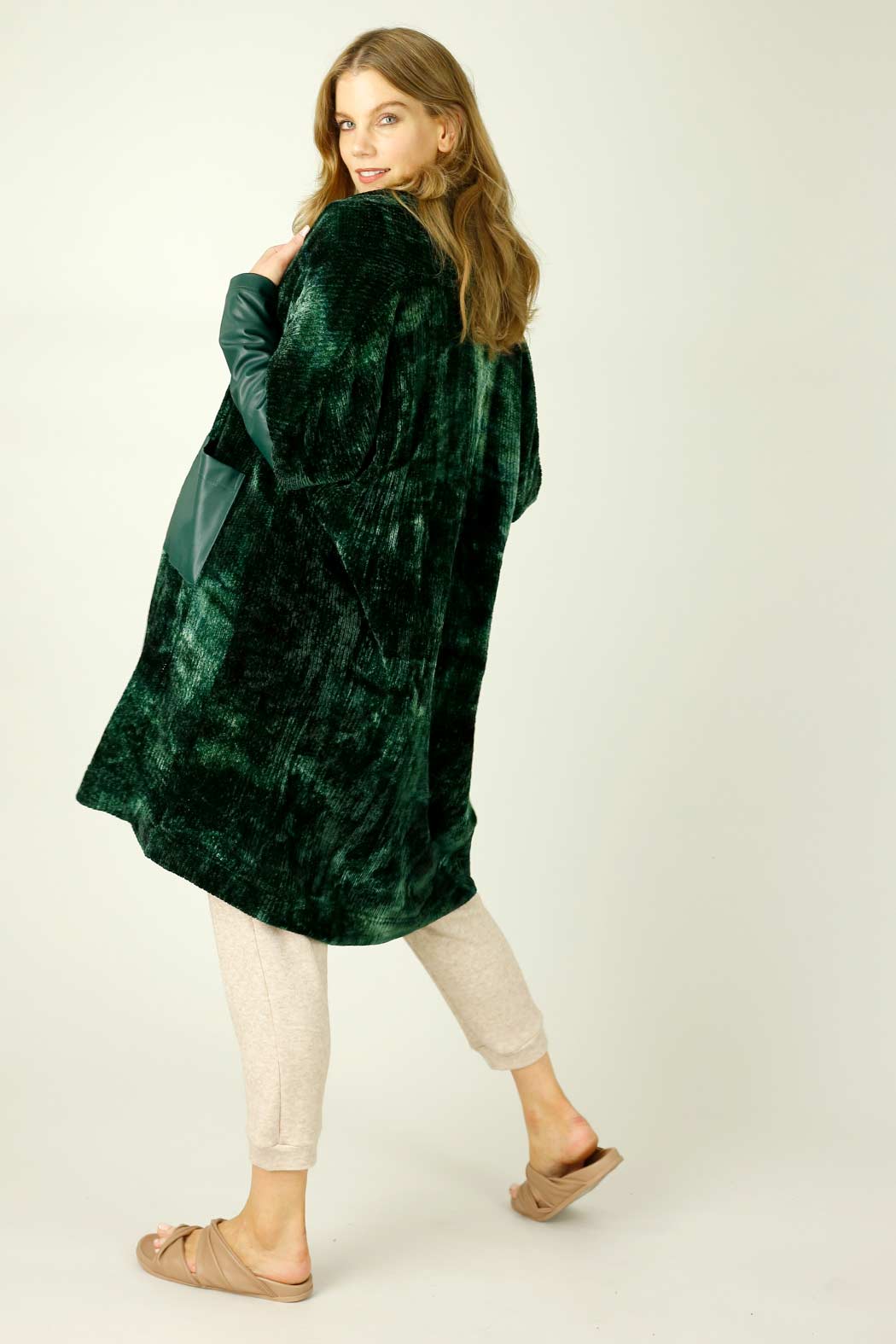 Forest Velour Tie Dye Cardigan - FINAL SALE