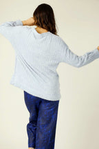 Light Blue Eyelash Knit Genie Jumper