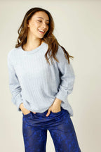 Light Blue Eyelash Knit Genie Jumper