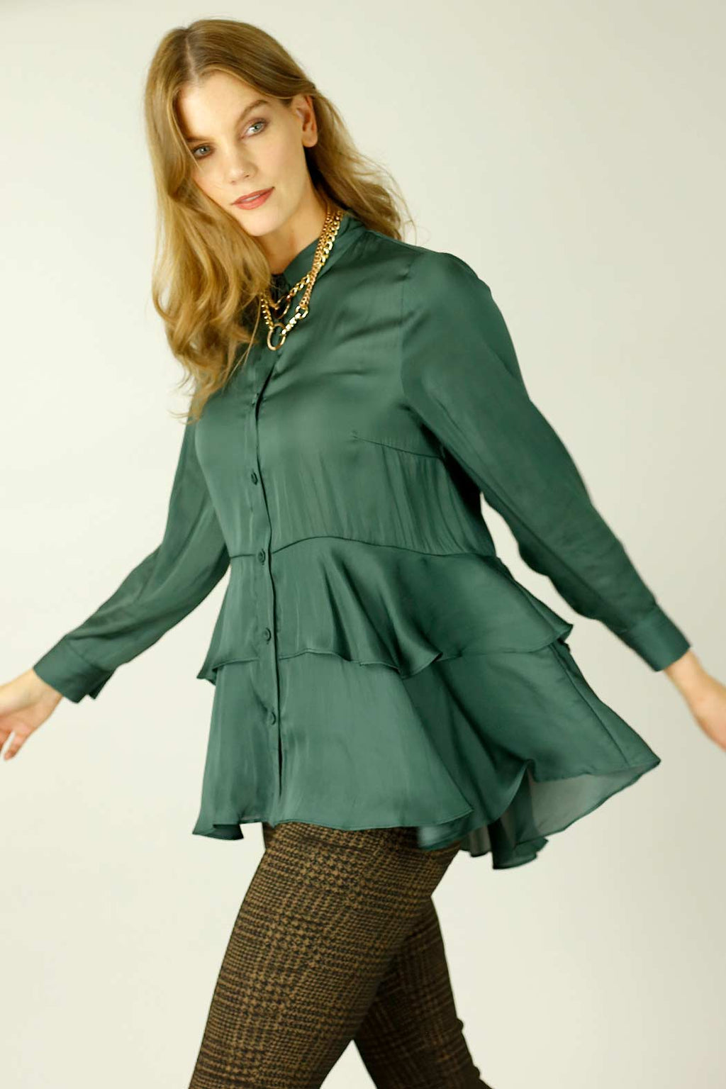 Teal Silky Paris Shirt - SALE