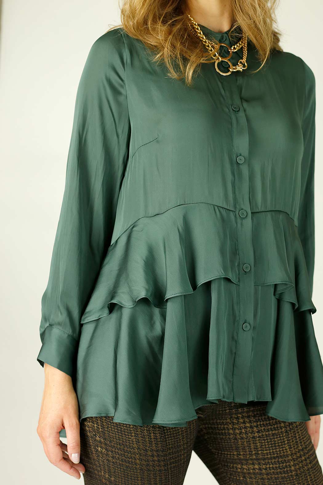 Teal Silky Paris Shirt - SALE