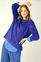 Cobalt Eyelash Knit Genie Jumper