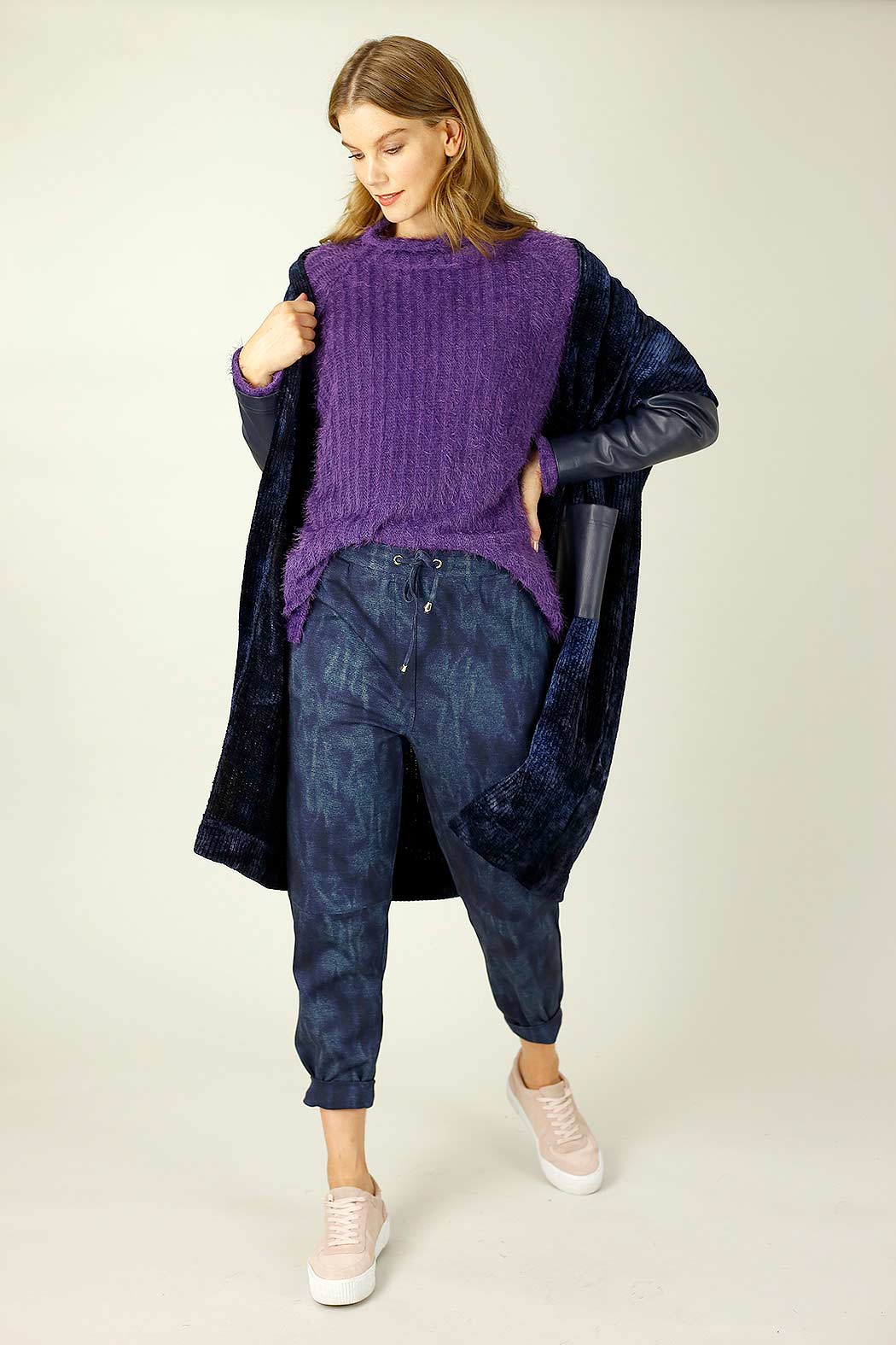 Purple Eyelash Knit Jumper