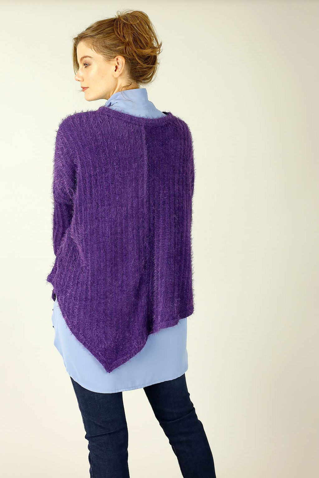 Purple Eyelash Knit Overtop