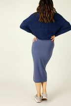 Slate Jersey Midi Skirt - FINAL SALE