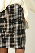 Gold Check Mini Skirt - FINAL SALE