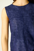 Navy Leatherette Matrix Cami - SALE