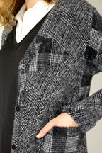 Charcoal Fur Sleek Coatigan