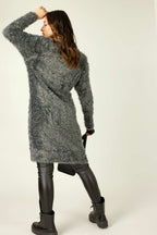 Dark Grey Plush Jumper Dress - FINAL SALE
