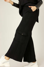 Black Lux Cargo Culottes - FINAL SALE