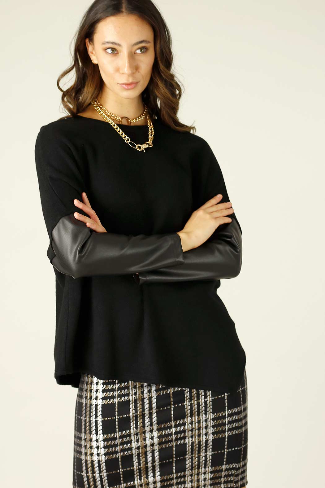 Black Lux On Point Jumper