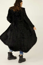 Black Plush Travel Cardigan