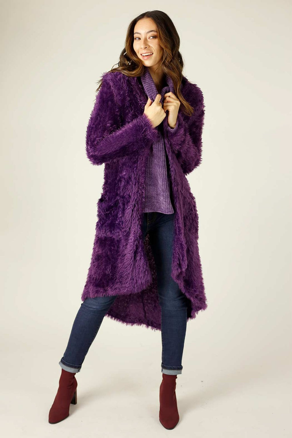 Purple Plush Travel Cardigan - FINAL SALE