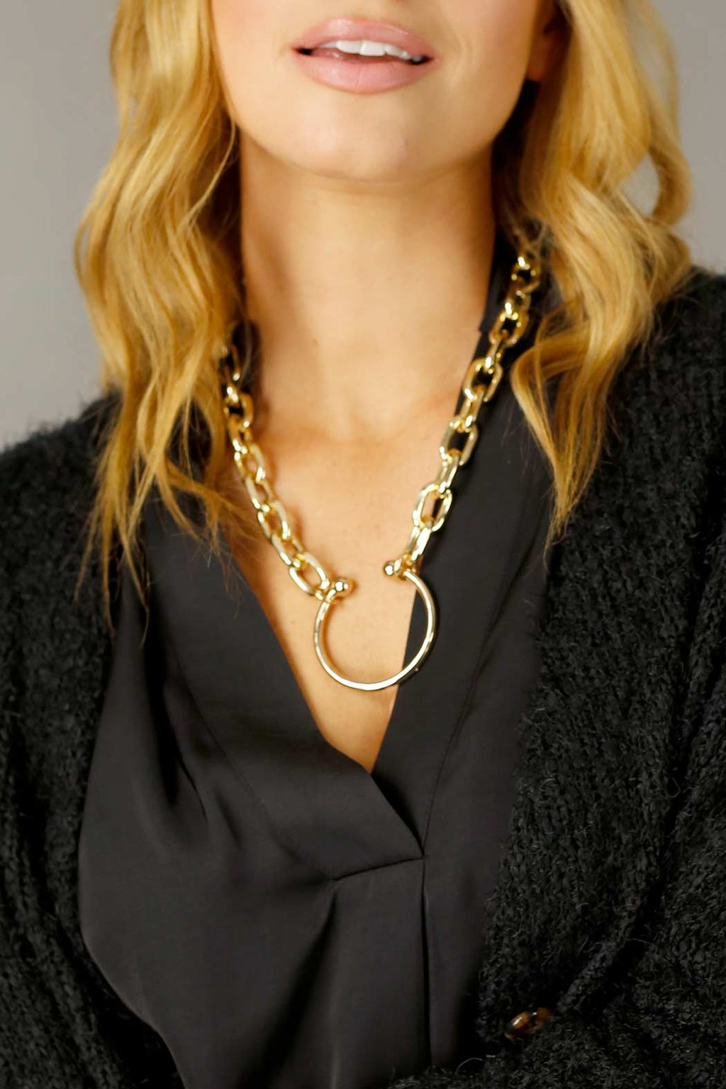 Horse Shoe Ring Necklace