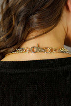 Gold Silver Knotted Necklace