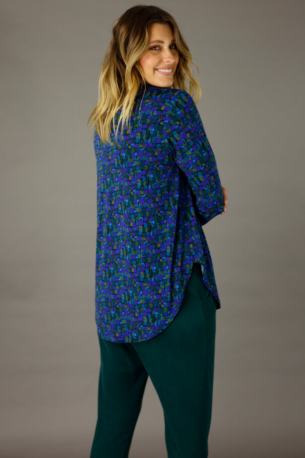 Green Blue Jersey Romy Top