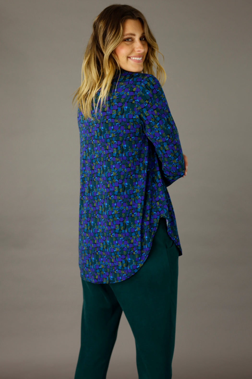 Green Blue Jersey Romy Top