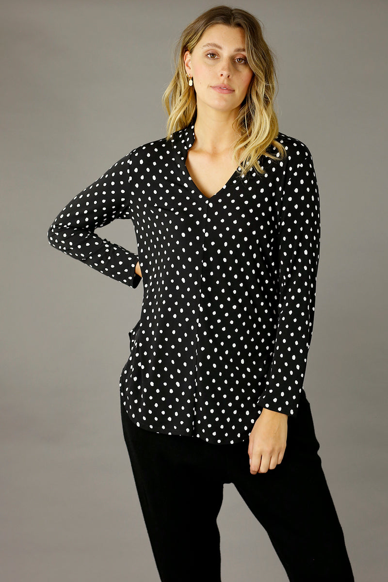 White Spot Jersey Romy Top - SALE