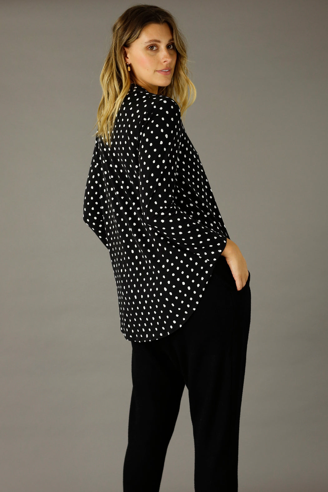 White Spot Jersey Romy Top - SALE