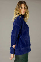 Navy Faux Fur Valentina Jumper