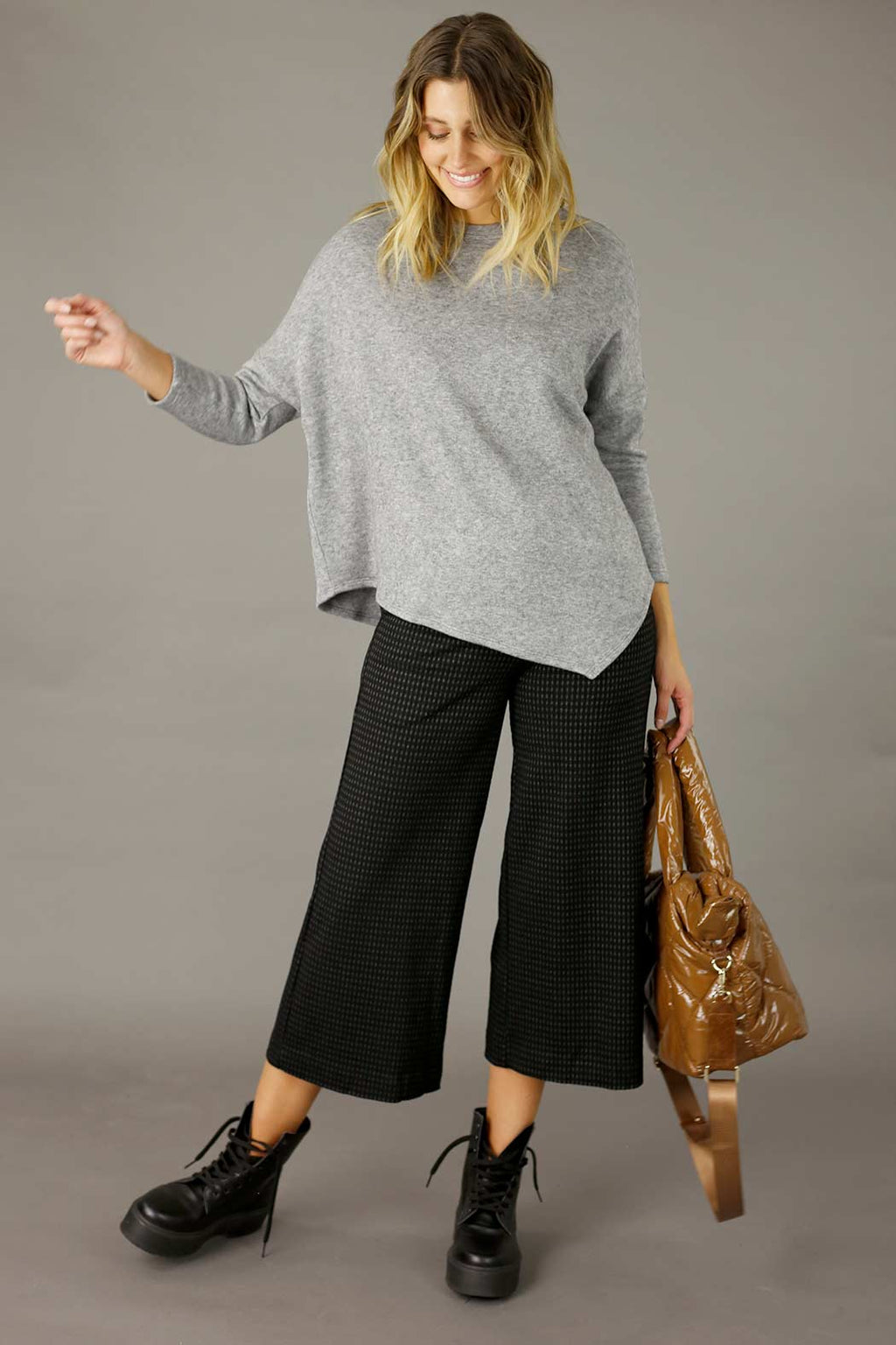 Grey Lux On Point Jumper