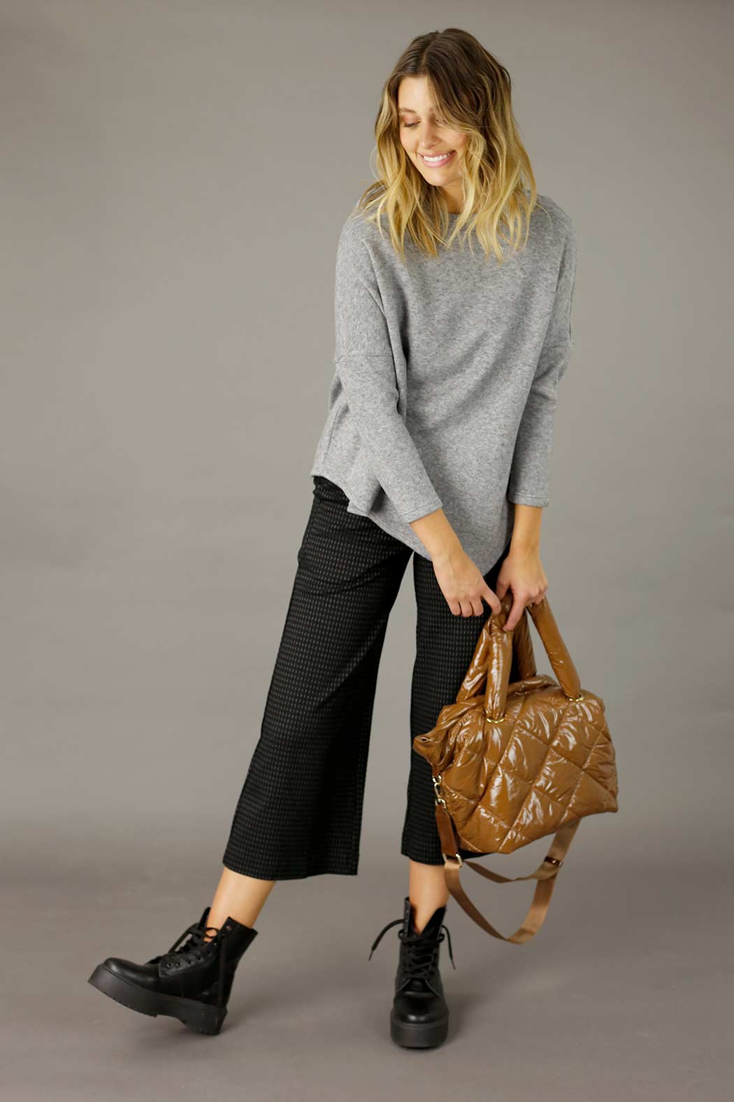 Grey Lux On Point Jumper