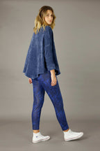 Cobalt Leatherette Slouch Pant - FINAL SALE