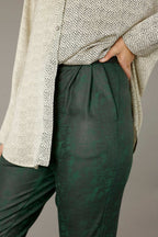 Forest Leatherette Slouch Pant