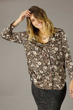 Brown Animal Nano Sydney Blouse