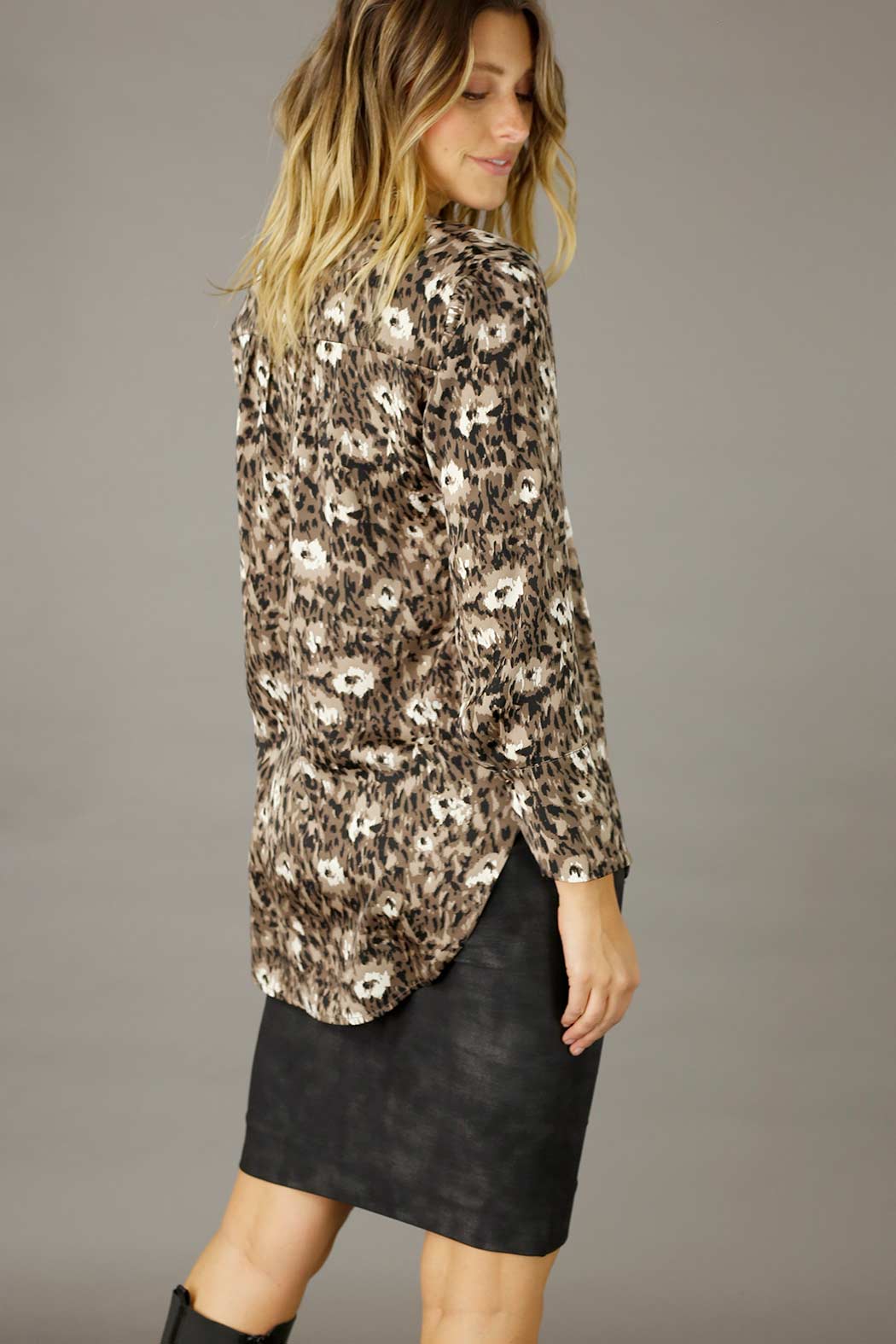 Brown Animal Nano Sydney Blouse