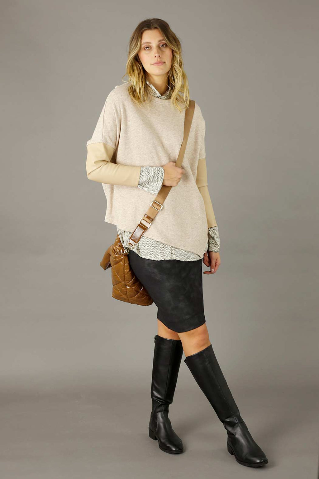 Beige Lux On Point Jumper - SALE