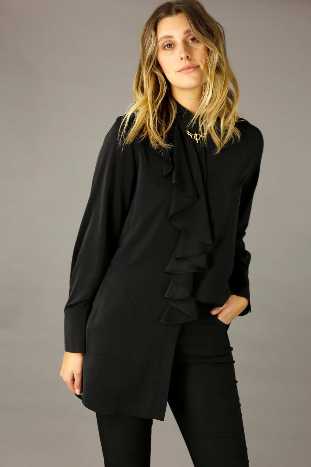 Black Nano Waterfall Shirt