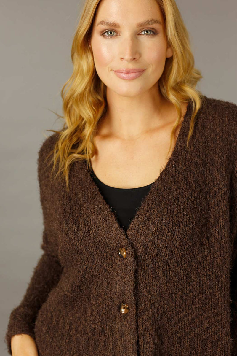 Chocolate Fluffy Wonder Cardi