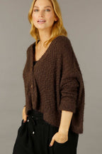 Chocolate Fluffy Wonder Cardi