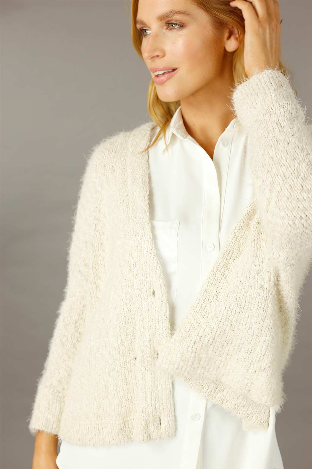 Ivory Fluffy Wonder Cardigan - SALE