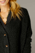 Black Fluffy Wonder Cardi - SALE