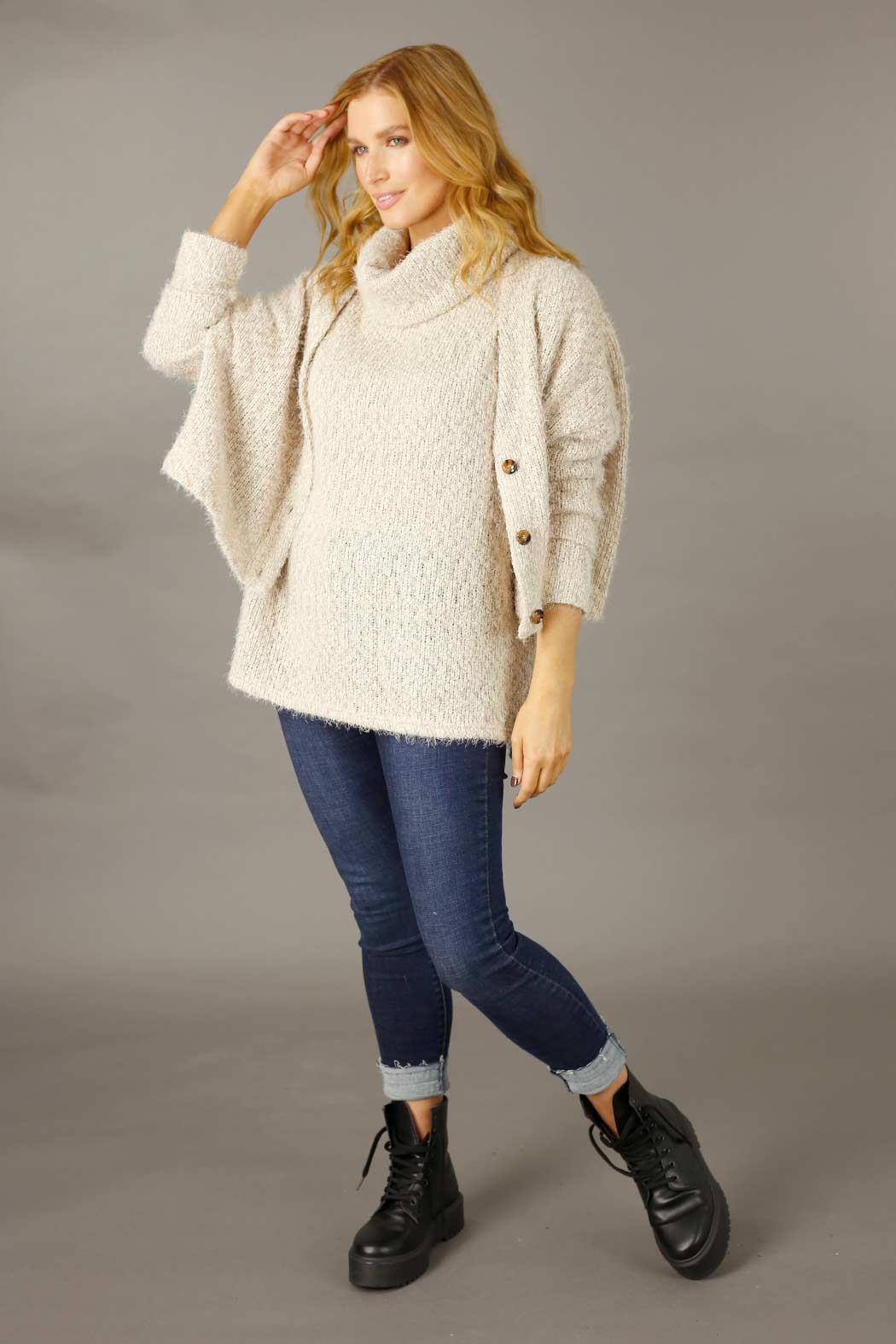 Beige Fluffy Wonder Cardi - SALE
