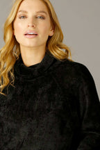 Black Velour Oversize Jumper