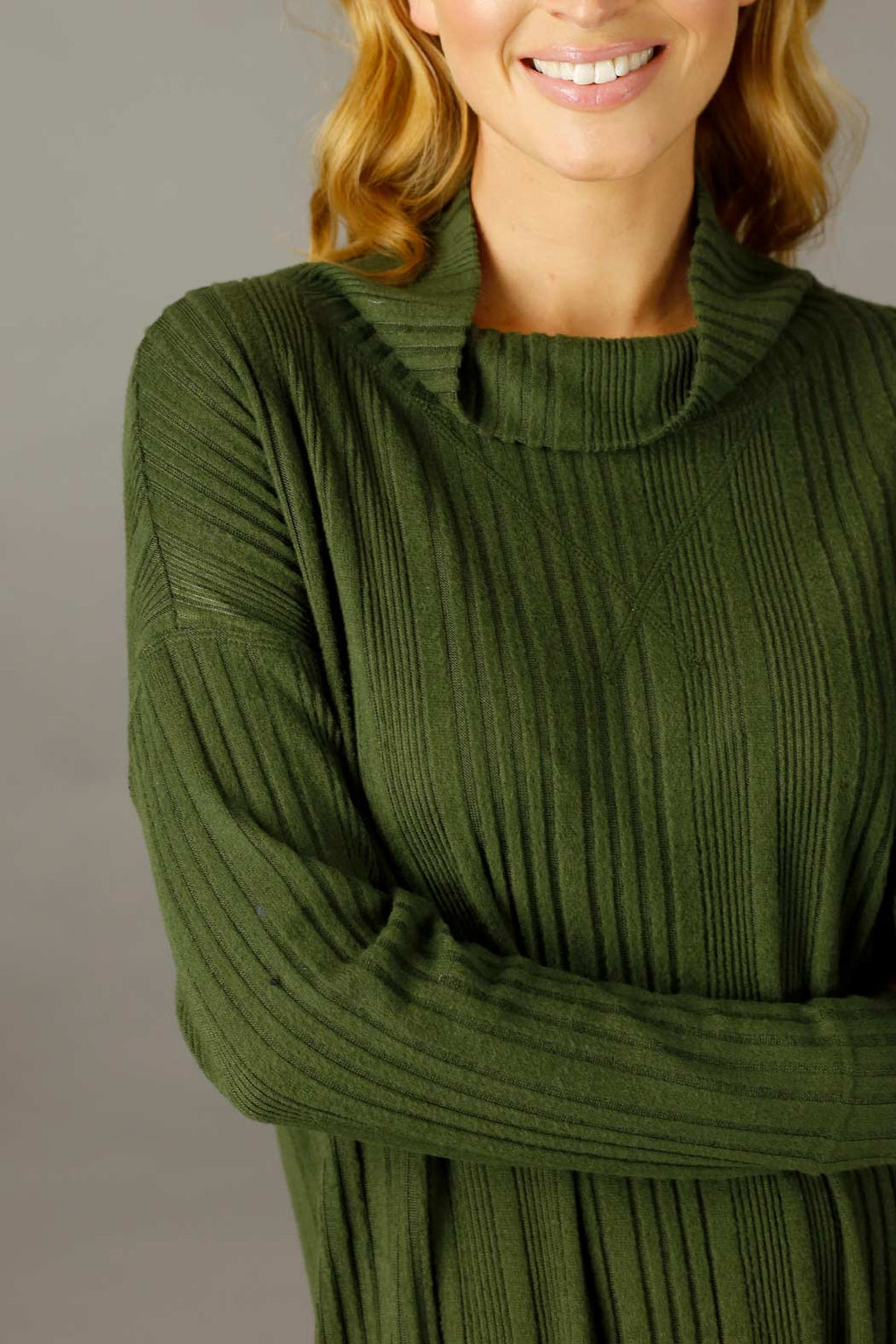 Khaki Rib Dress